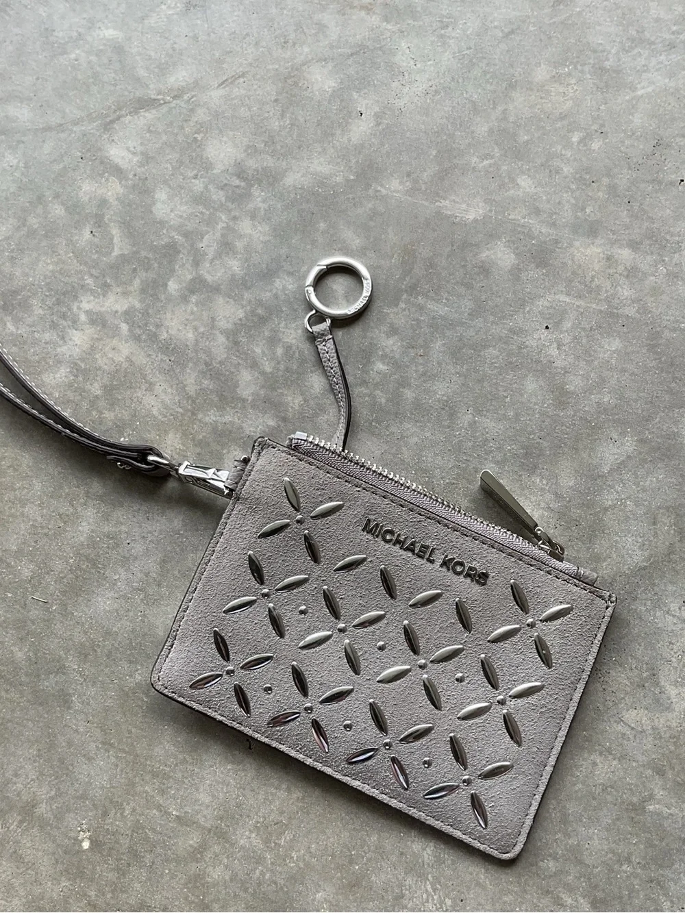 Michael Kors Gray with Silver Accents Wristlet Card Case - Picture 7 of 10